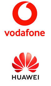 Logo Vodafone y HUAWEI 